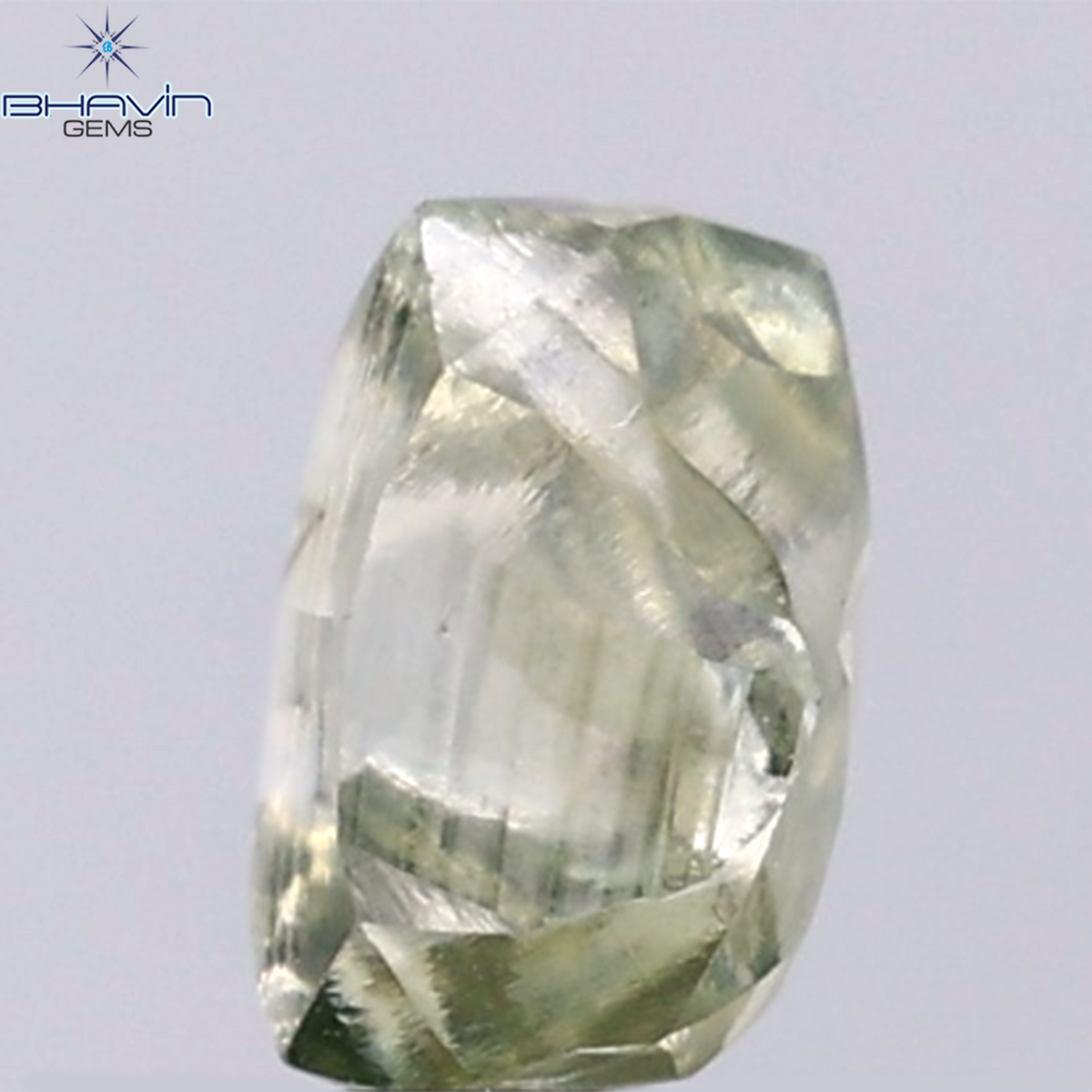 1.60 CT Natural Rough Diamond Green Color Clarity VS (6.83 MM)