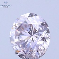 0.17 CT Natural Round Diamond Pink Color Clarity SI (3.52 MM)