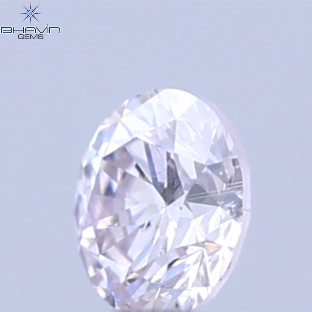 0.26 CT ラウンドシェイプ 天然ダイヤモンド ピンクカラー VS1 クラリティ (4.10 MM)