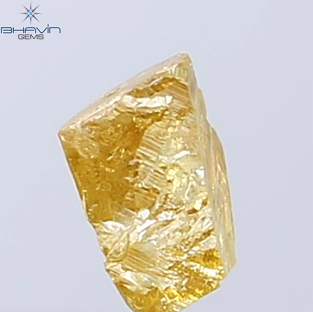 0.66 CT Natural Rough Diamond Orange Color Clarity VS (6.71 MM)