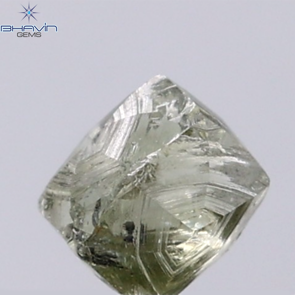 1.21 CT Natural Rough Diamond Green Color Clarity VS (6.14 MM)