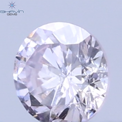0.03 CT Natural Round Diamond Pink Color Clarity SI (1.90 MM)