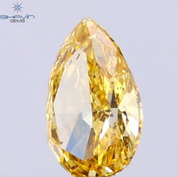 0.30 CT Natural Pear Diamond Orange Color Clarity VS2 (5.38 MM)
