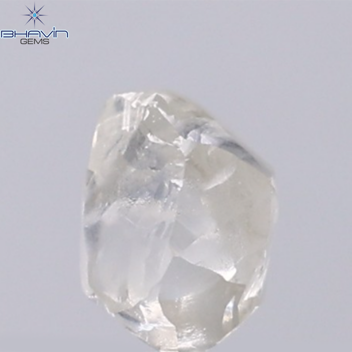 0.91 CT Natural Rough Diamond White Color Clarity VS (5.63 MM)