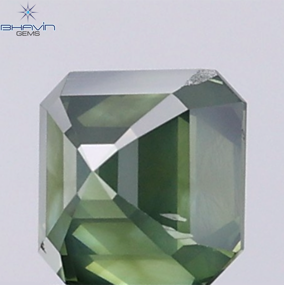 1.00 CT Natural Emerald Diamond Enhanced Bluish Green Color Clarity SI (5.34 MM)