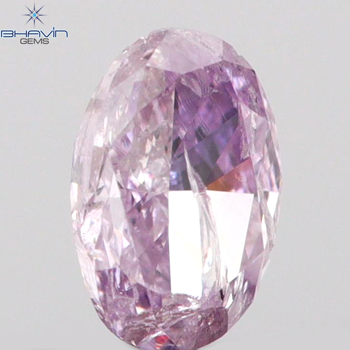 0.15 CT Natural Oval Diamond Pink Color Clarity I2 (3.77 MM)