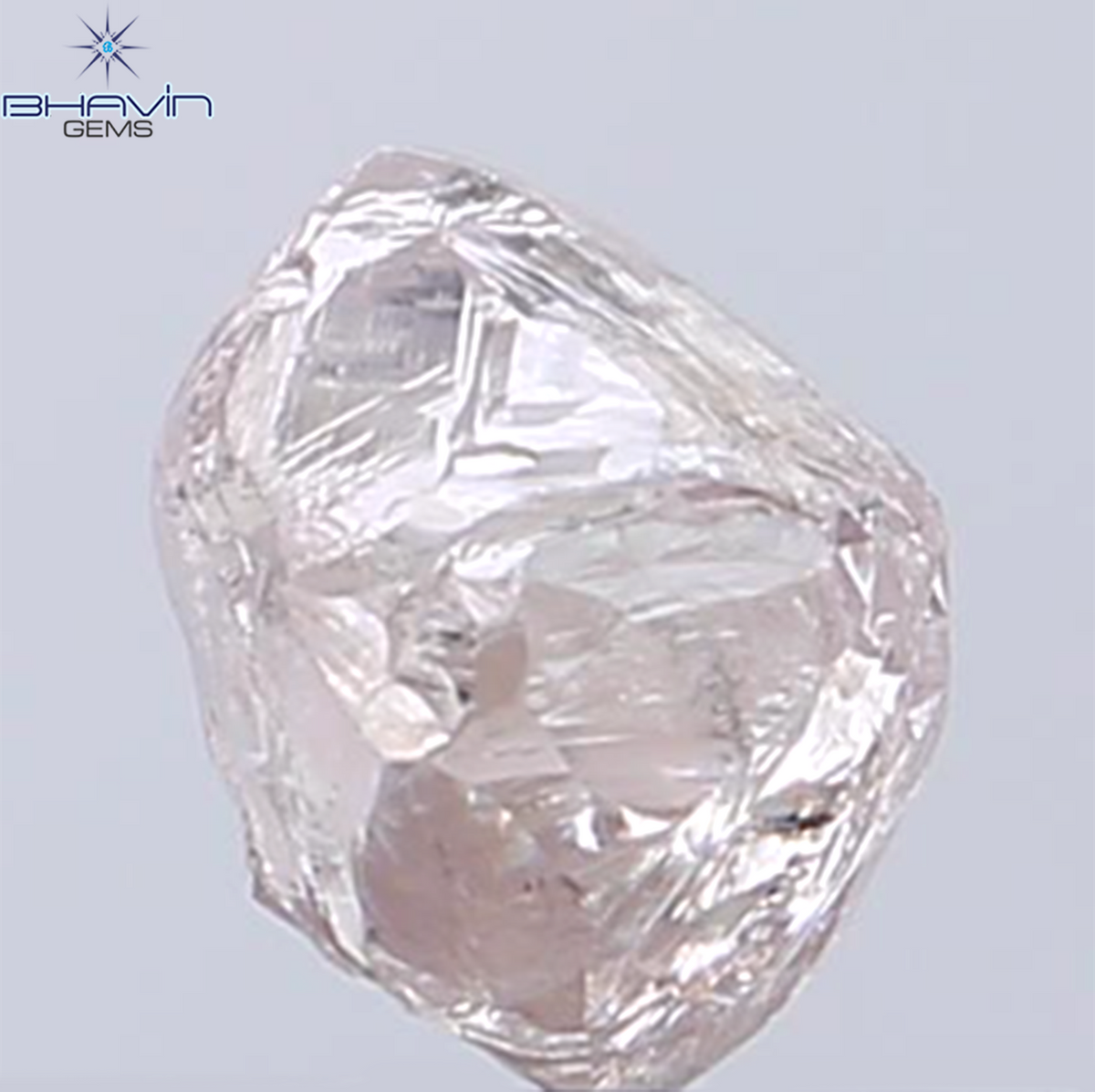 1.33 CT Natural Rough Diamond Pink Color Clarity SI (5.91 MM)