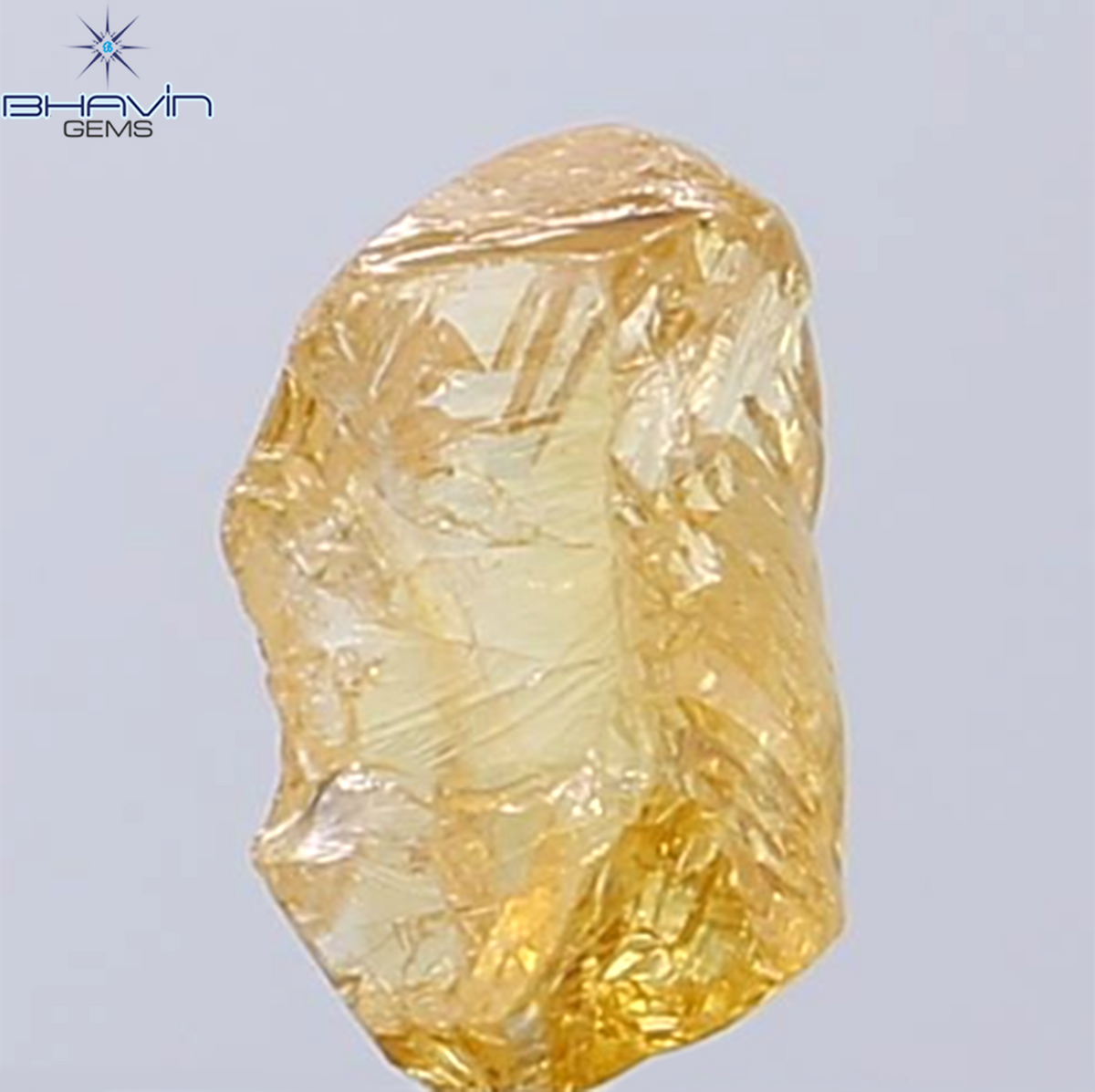 0.98 CT Natural Rough Diamond Orange Color Clarity VS (7.45 MM)