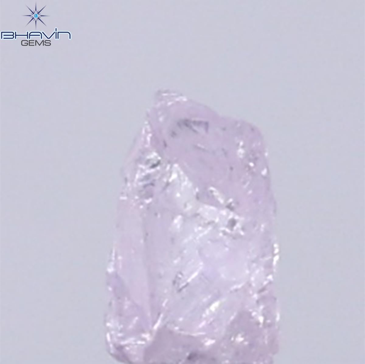 0.11 CT Natural Rough Diamond Pink Color Clarity VS (3.41 MM)