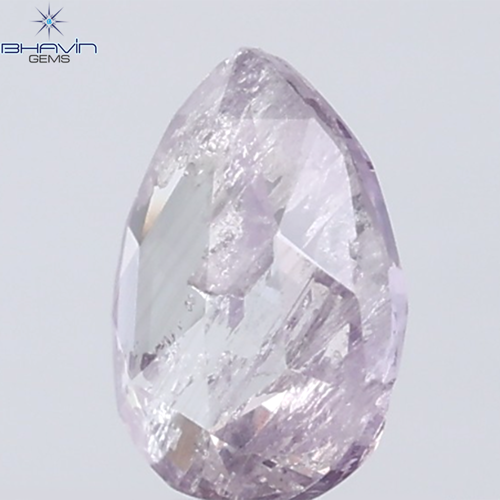 0.32 CT Pear Diamond Natural Pink Color I3 Clarity (5.51 MM)
