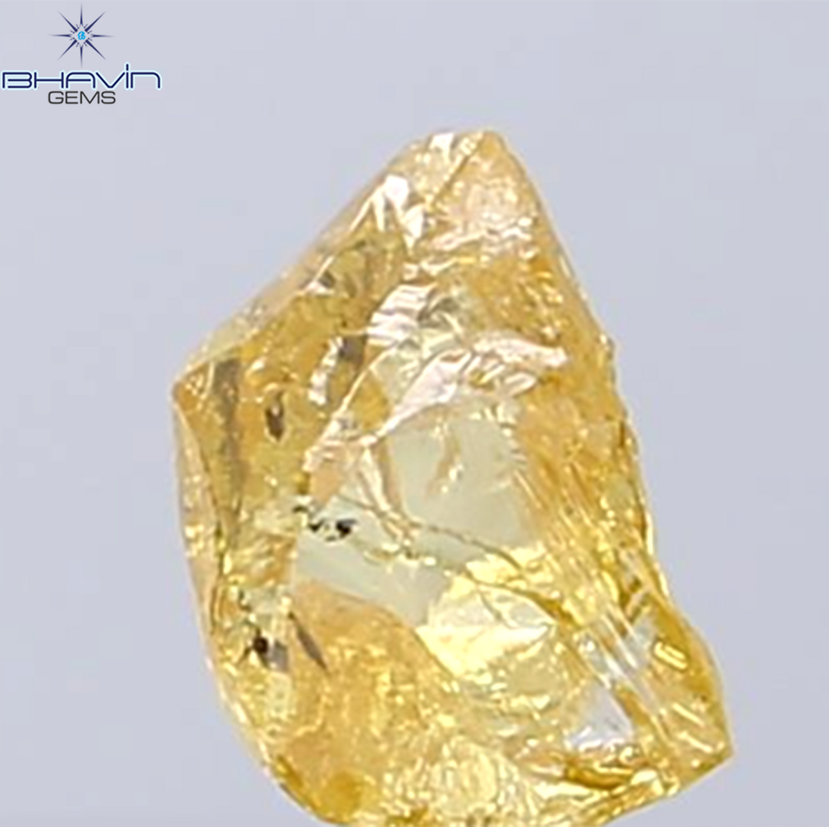 0.57 CT Natural Rough Diamond Orange Color Clarity VS (6.03 MM)