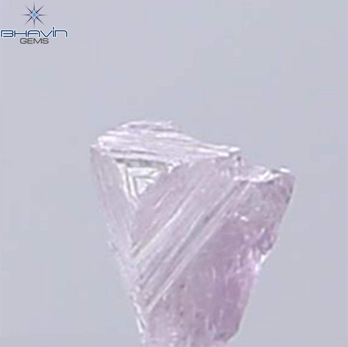 0.17 CT Natural Rough Diamond Pink Color Clarity VS (3.71 MM)
