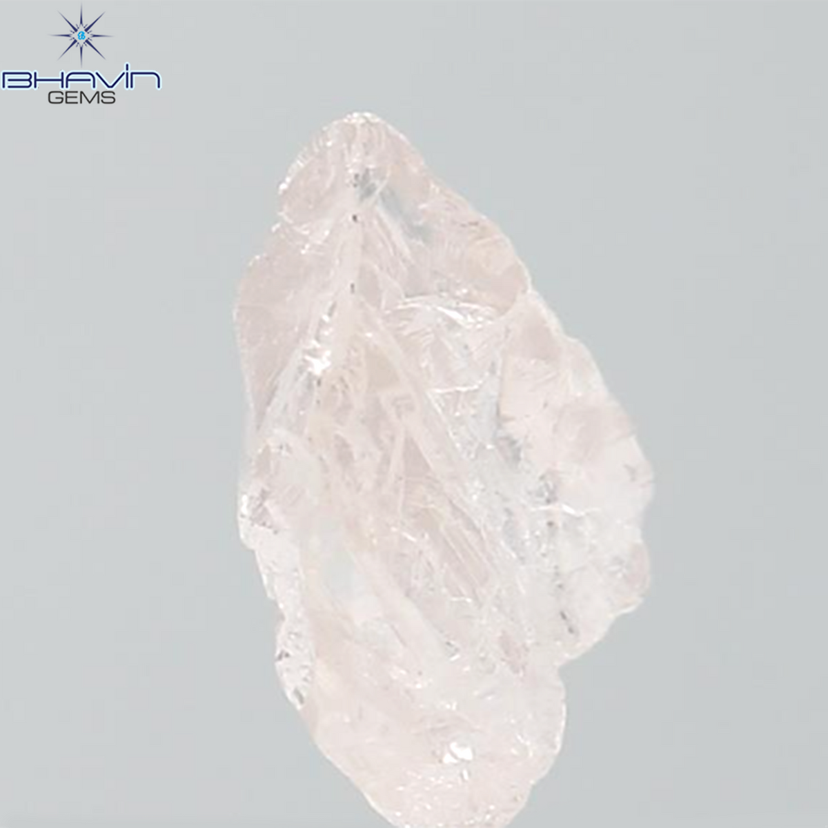 0.77 CT Natural Rough Diamond Pink Color Clarity VS (7.41 MM)