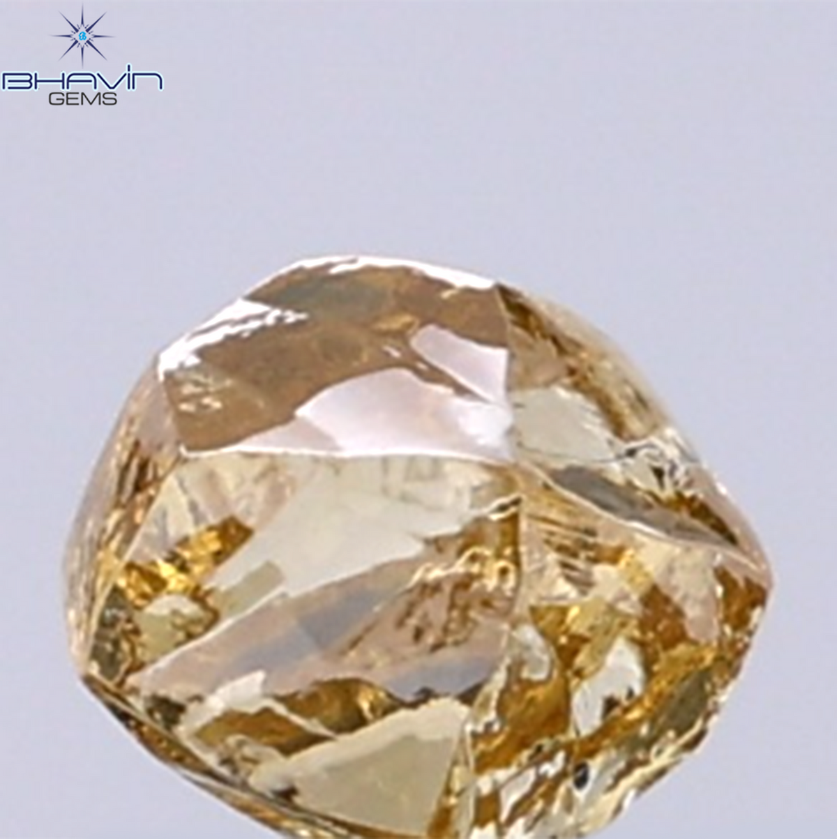 0.37 CT Natural Rough Diamond Brown Yellow Color Clarity VS1 (3.95 MM)