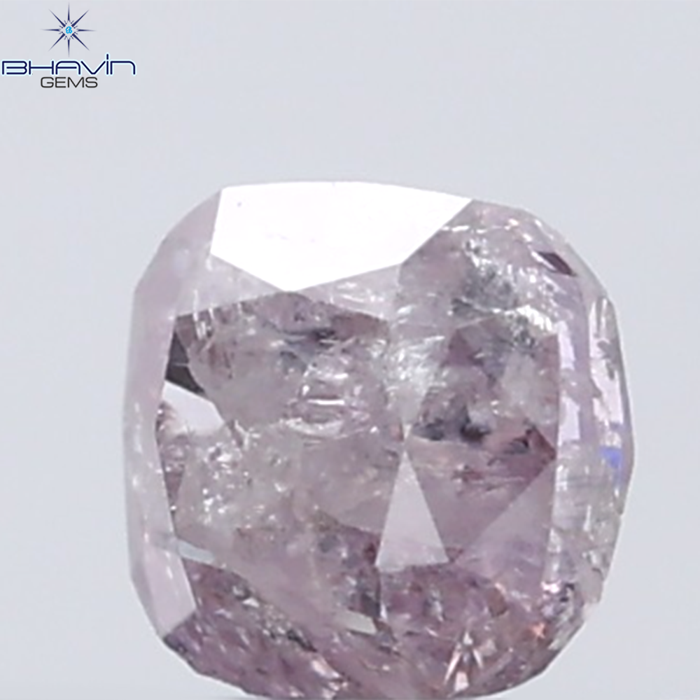 0.35 CT Cushion Diamond Natural Pink Color I3 Clarity (3.76 MM)