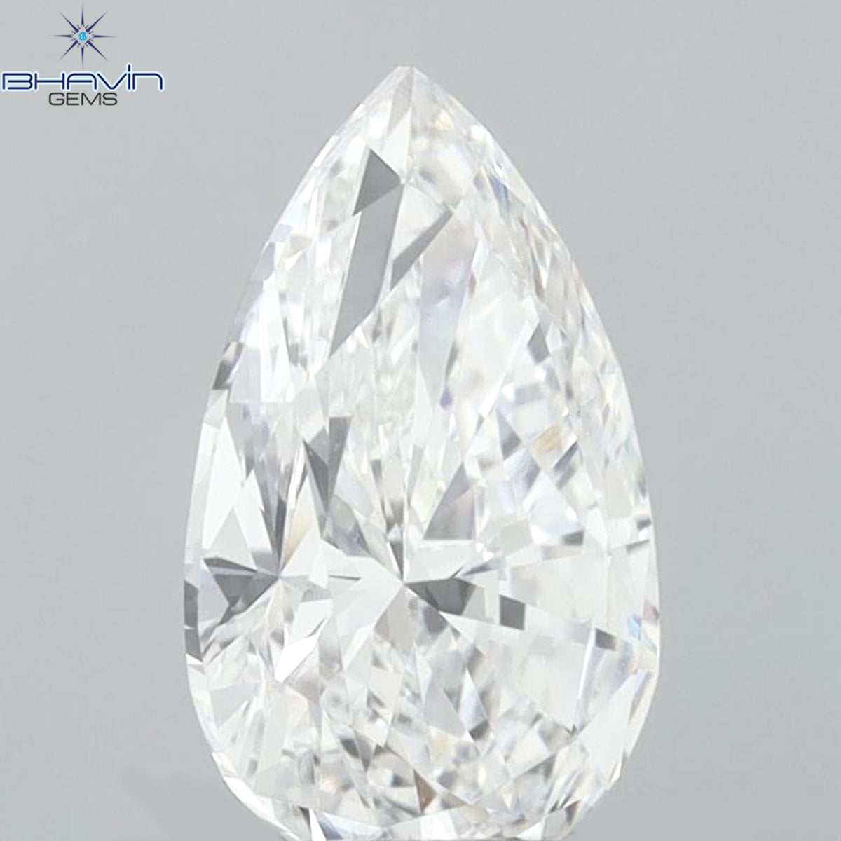 0.83 CT Pear Diamond Enhanced White (D) Color VVS1 Clarity (8.16 MM)