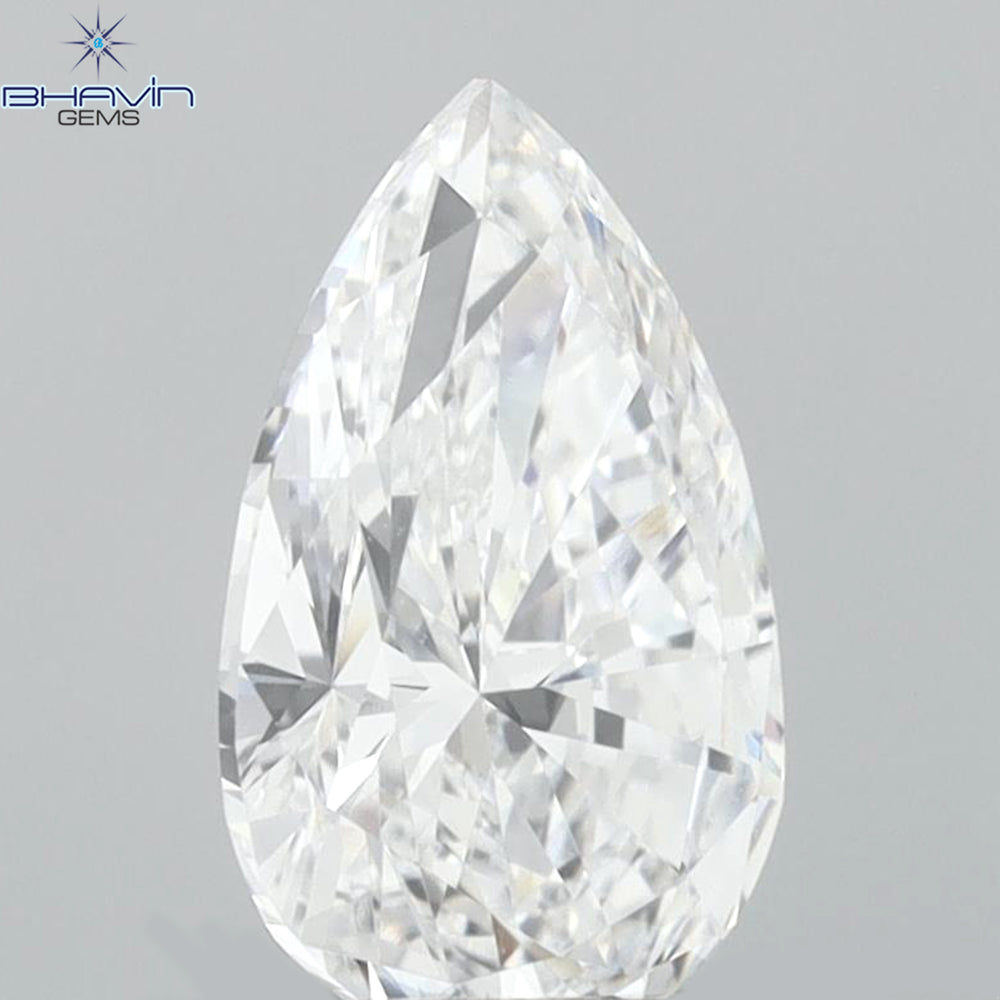 0.83 CT Pear Diamond Enhanced White (D) Color VVS1 Clarity (8.16 MM)