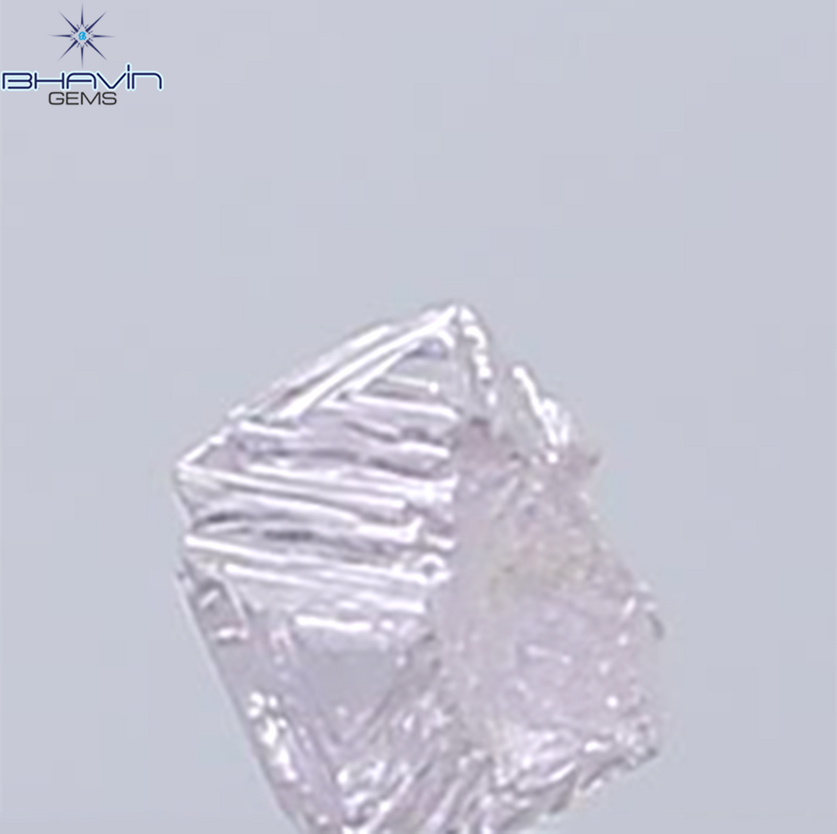 0.18 CT Natural Rough Diamond Pink Color Clarity SI (3.42 MM)