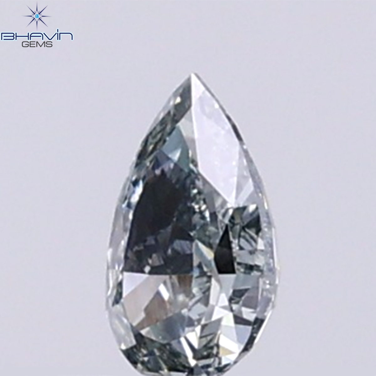 0.25 CT Natural Pear Diamond Blue Color Clarity VS1 (5.30 MM)