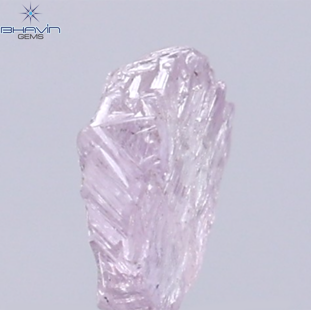 0.40 CT Natural Rough Diamond Pink Color Clarity SI (5.48 MM)