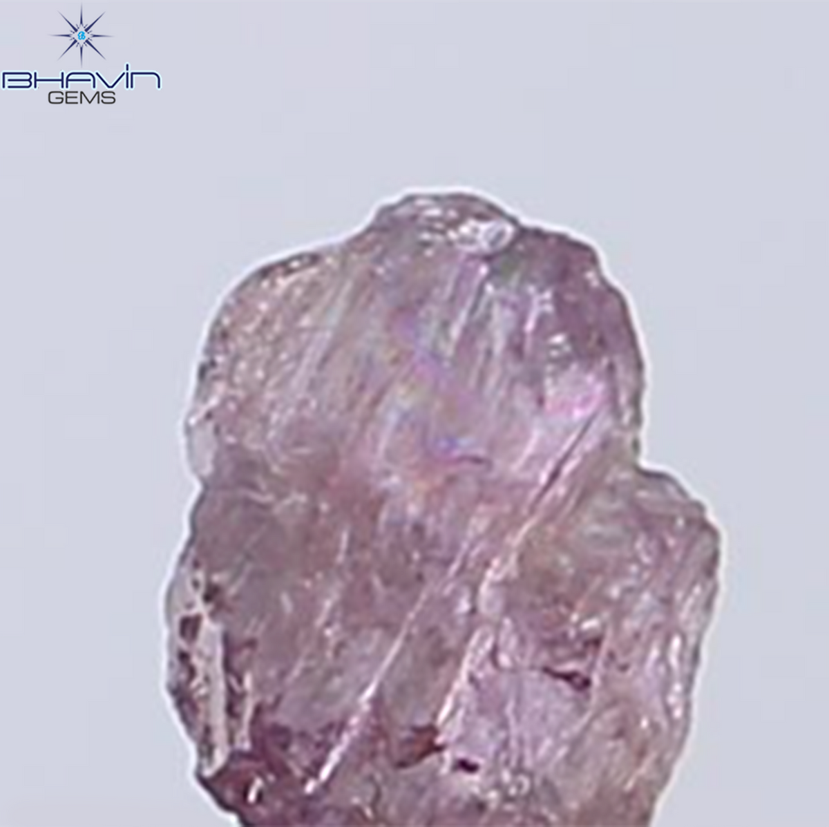 0.30 CT Natural Rough Diamond Pink Color Clarity SI (4.44 MM)