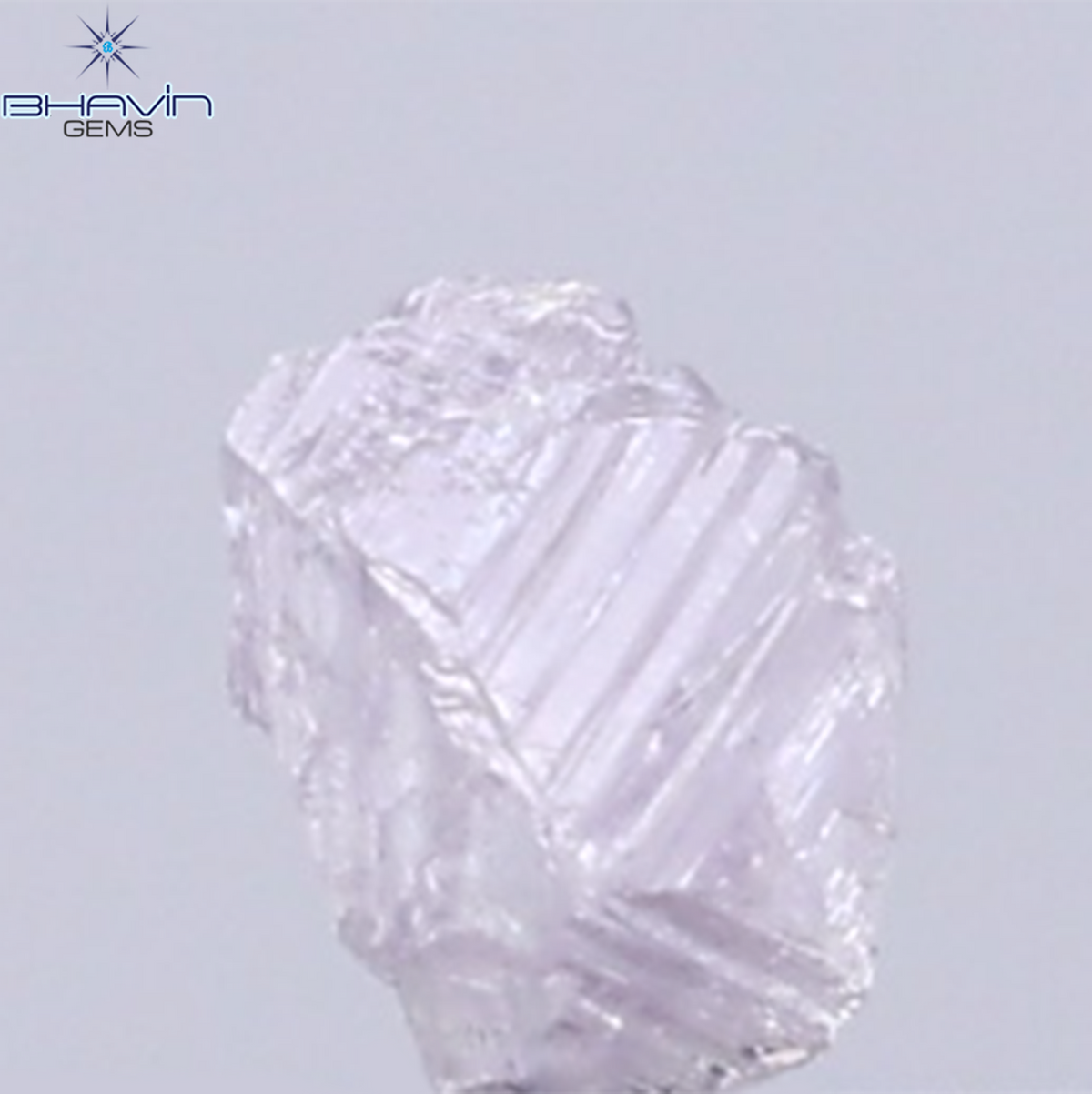 0.15 CT Natural Rough Diamond Pink Color Clarity SI (3.33 MM)