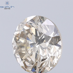 0.18 CT ラウンド ローズ カット シェイプ 天然ダイヤモンド ピンク色 I2 クラリティ (3.86 MM)