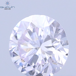 0.06 CT Natural Round Diamond Pink Color Clarity SI (2.4 MM)