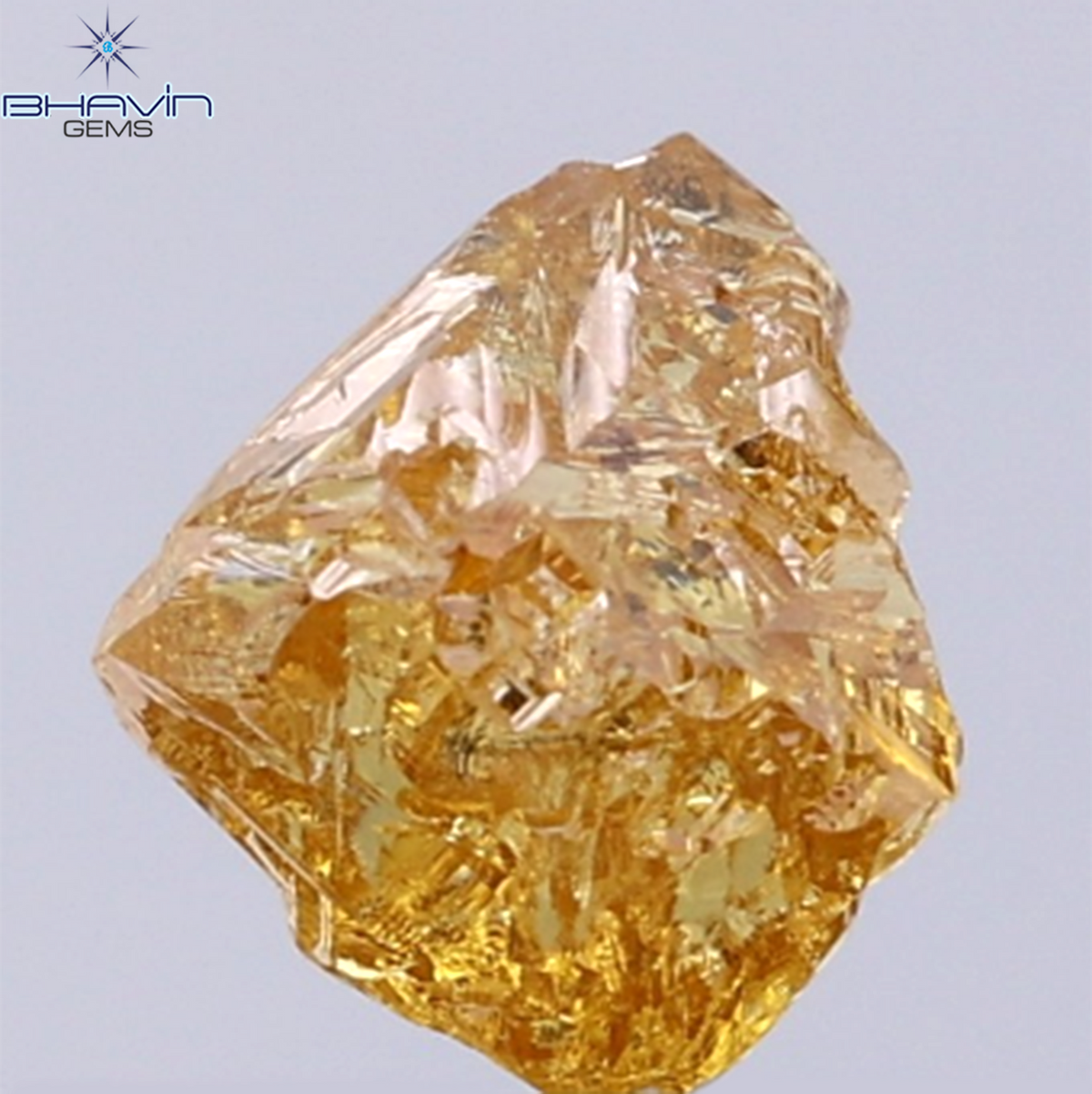 1.41 CT Natural Rough Diamond Orange Color Clarity SI (7.43 MM)