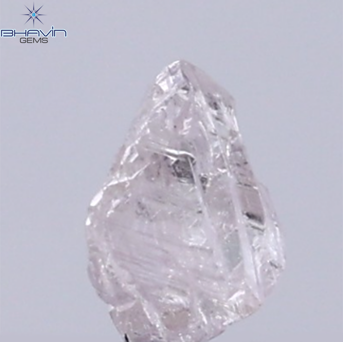 0.25 CT Natural Rough Diamond Pink Color Clarity SI (4.55 MM)