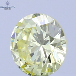0.19 CT Natural Round Diamond Intense Yellow Color Clarity VS1 (3.83 MM)