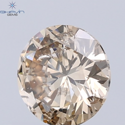 0.41 CT Natural Round Diamond Brown Color Clarity SI1 (4.81 MM)