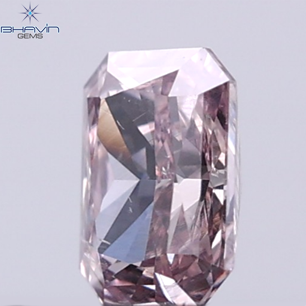GIA Certified 0.27 CT Radiant Diamond Pink Brown Color Natural Loose Diamond SI2 Clarity (4.41 MM)