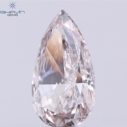 GIA Certified 0.46 CT Pear Diamond Pinkish Brown Color Natural Loose Diamond (6.54 MM)