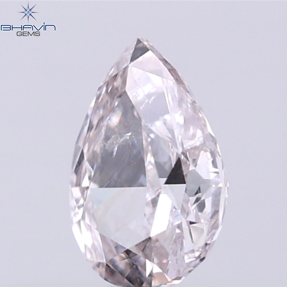 GIA Certified 0.50 CT Pear Diamond Pink Color Natural Loose Diamond (6.17 MM)
