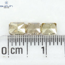 0.86 CT/3 Pcs Natural Mix Diamond Brown Color Clarity SI (4.50 MM)