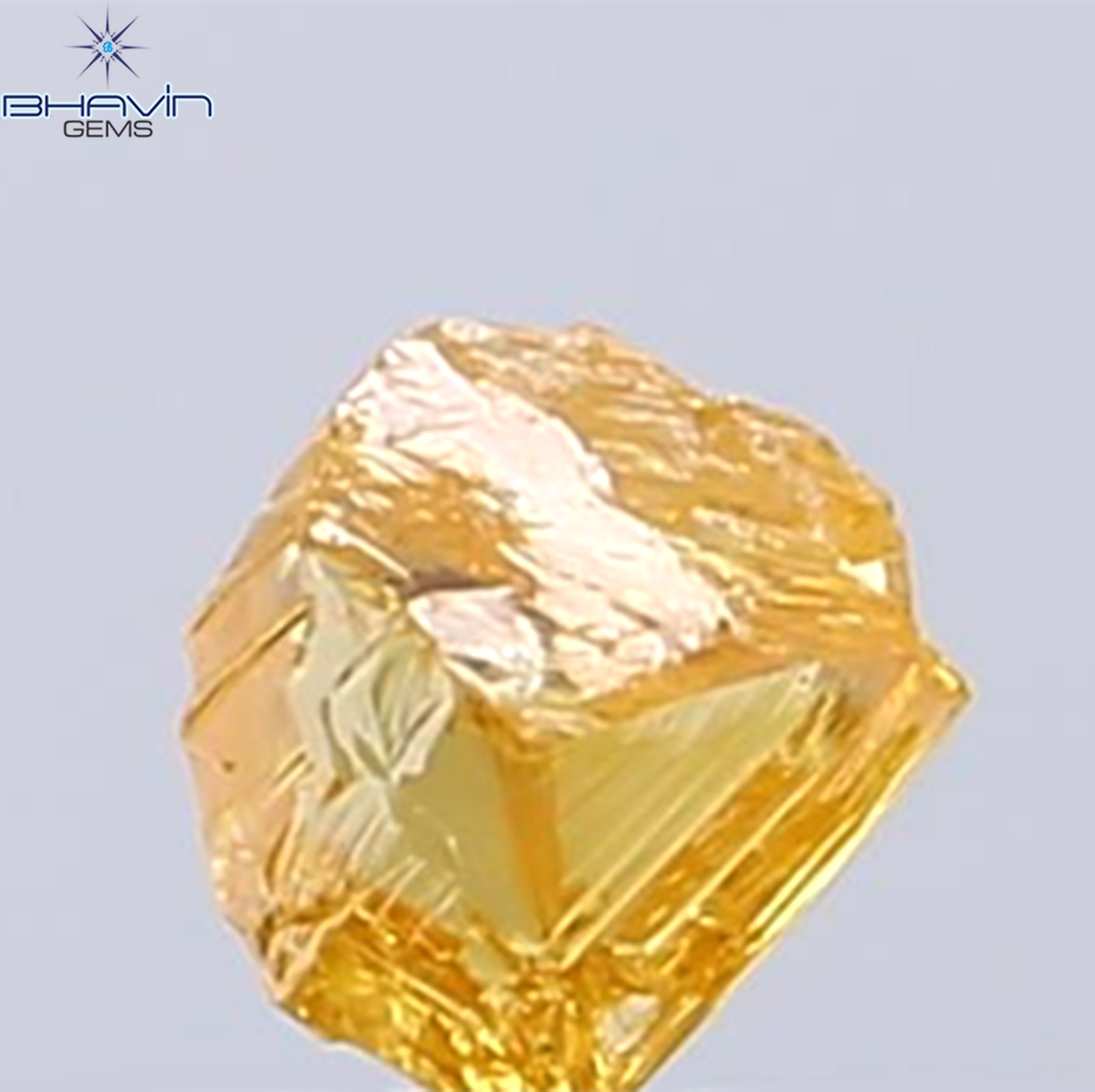 0.45 CT Natural Rough Diamond Orange Color Clarity VS (4.46 MM)