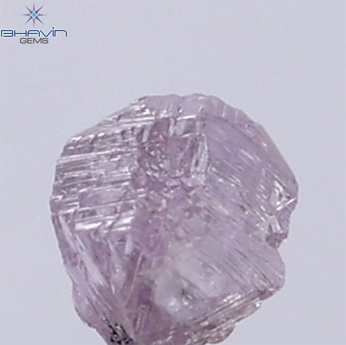 0.37 CT Natural Rough Diamond Pink Color Clarity SI (4.24 MM)