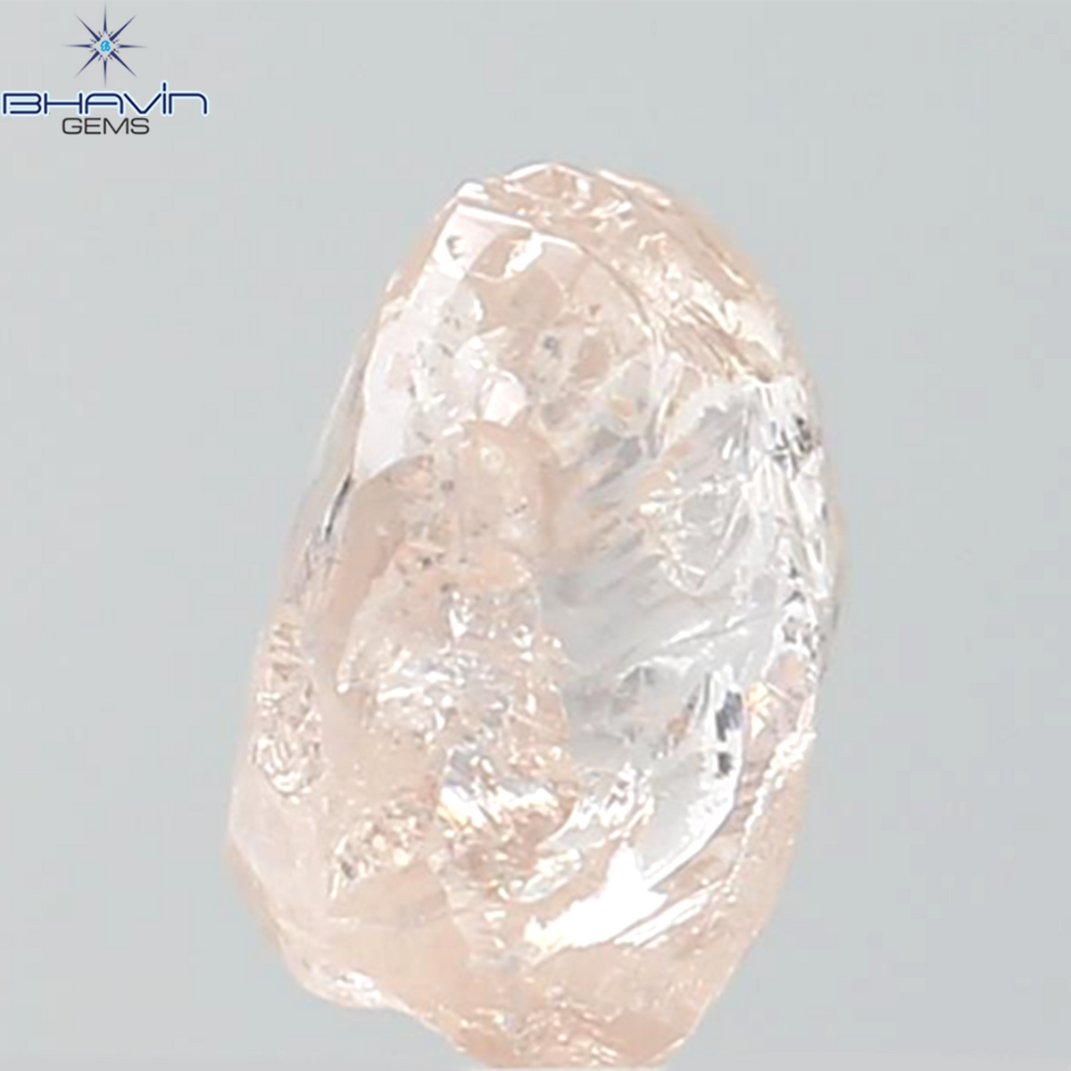0.82 CT Natural Rough Diamond Pink Color Clarity VS (5.96 MM)