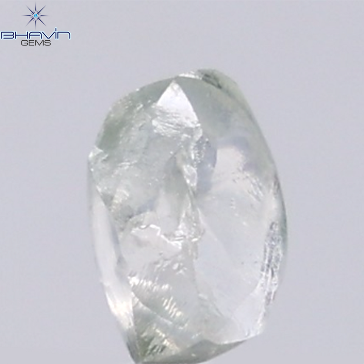 1.13 CT Natural Rough Diamond Green Color Clarity VS (6.58 MM)