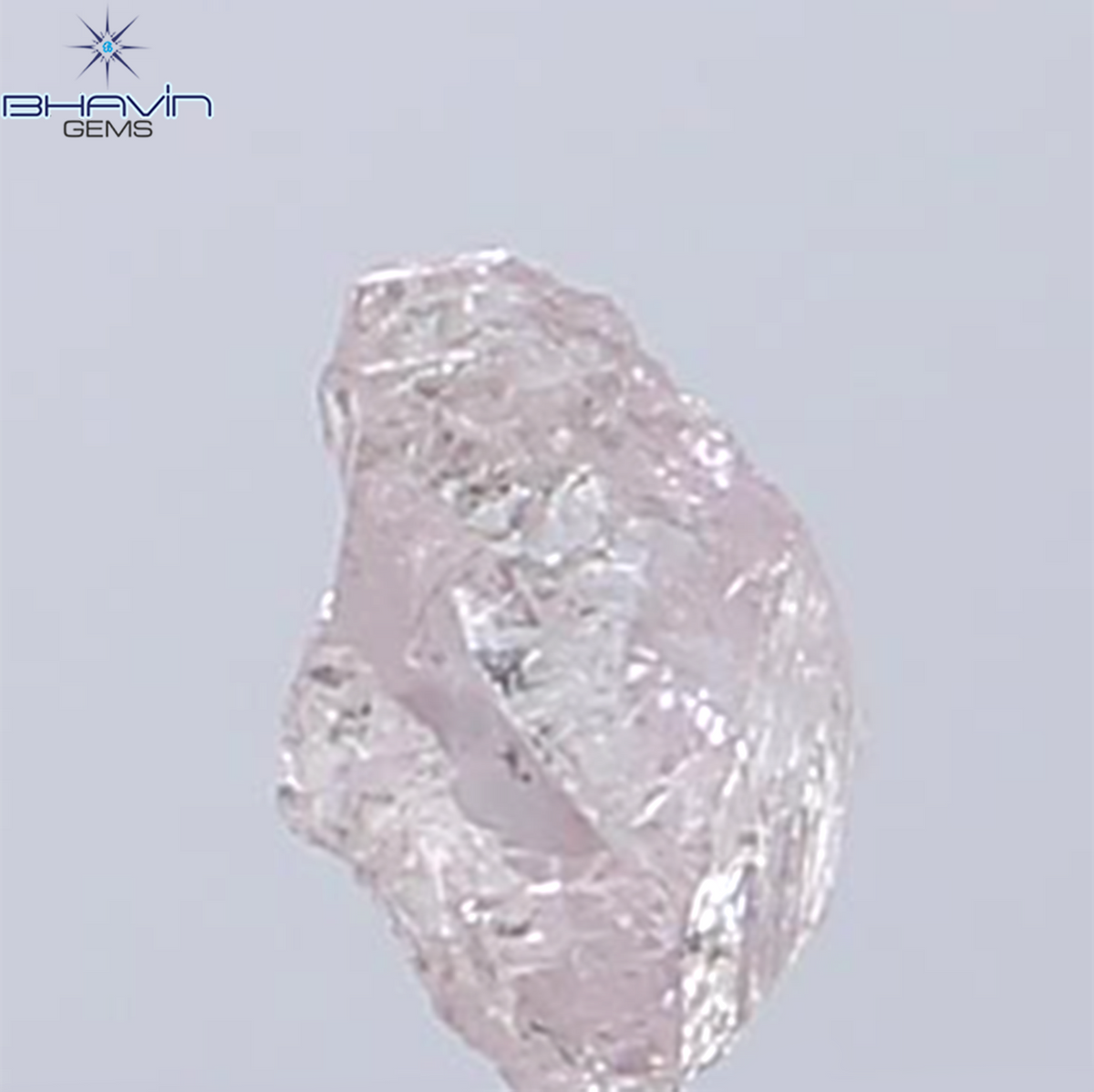0.28 CT Natural Rough Diamond Pink Color Clarity SI (5.10 MM)