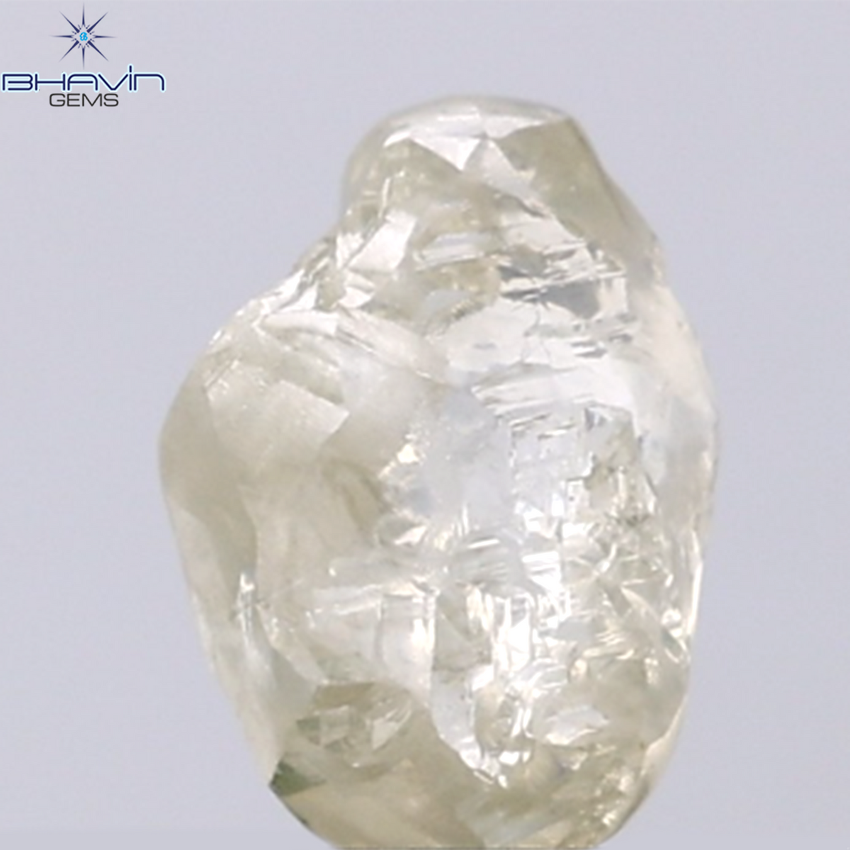 1.57 CT Natural Rough Diamond Yellow Color Clarity VS (5.75 MM)