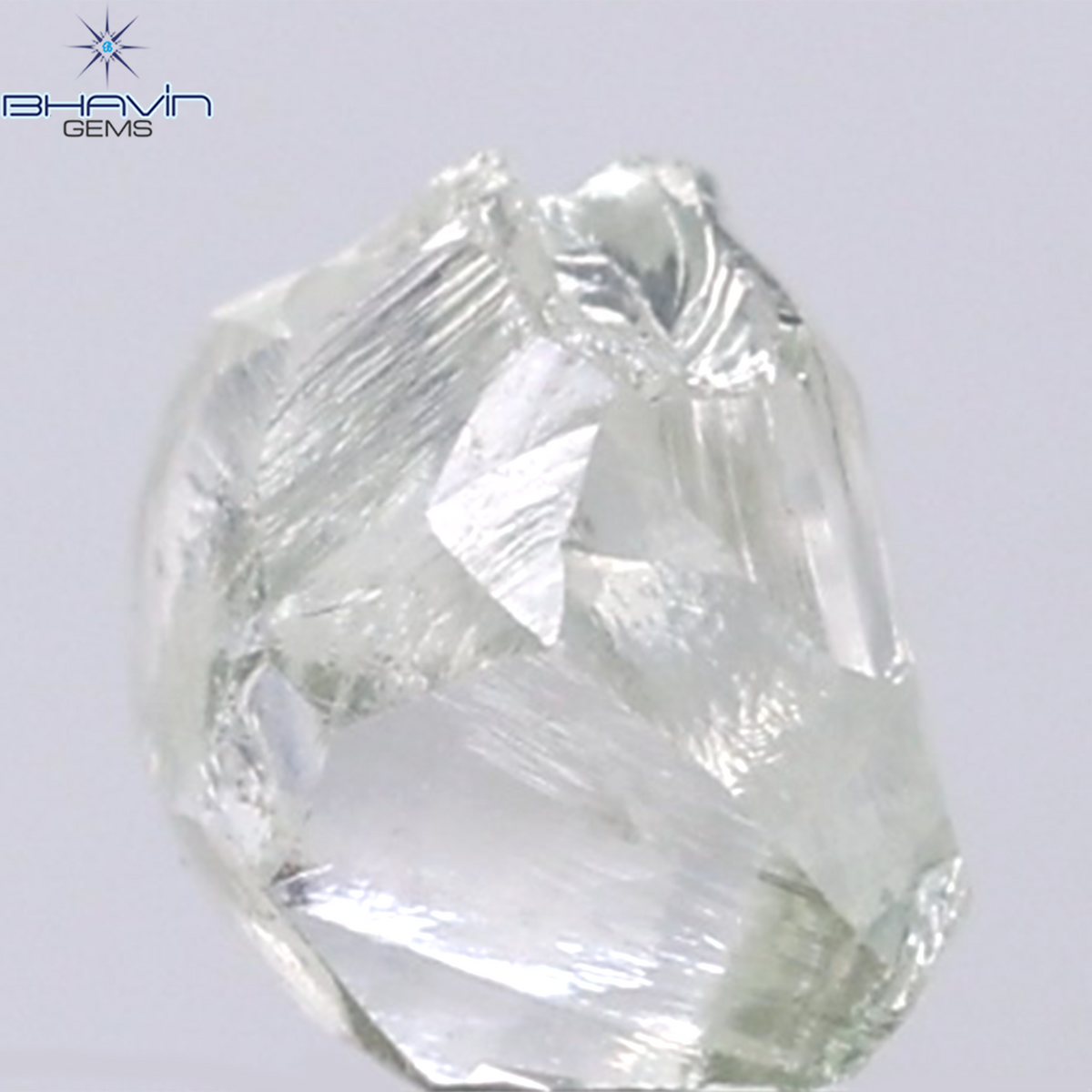 1.60 CT Natural Rough Diamond Green Color Clarity VS (6.45 MM)