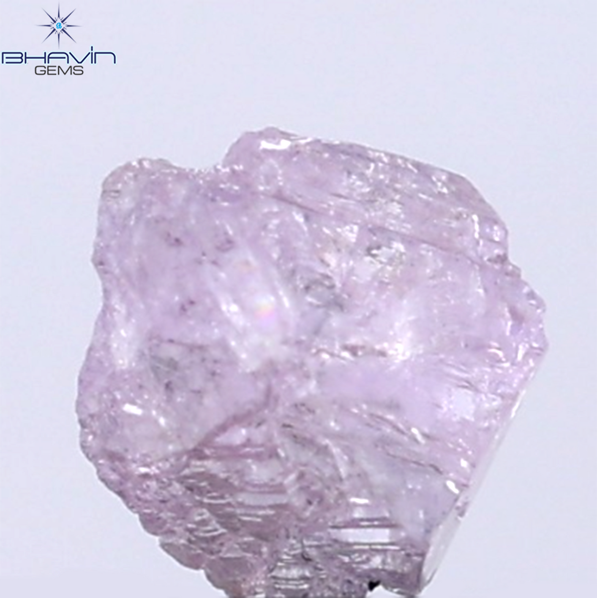0.53 CT Natural Rough Diamond Pink Color Clarity I2 (5.51 MM)