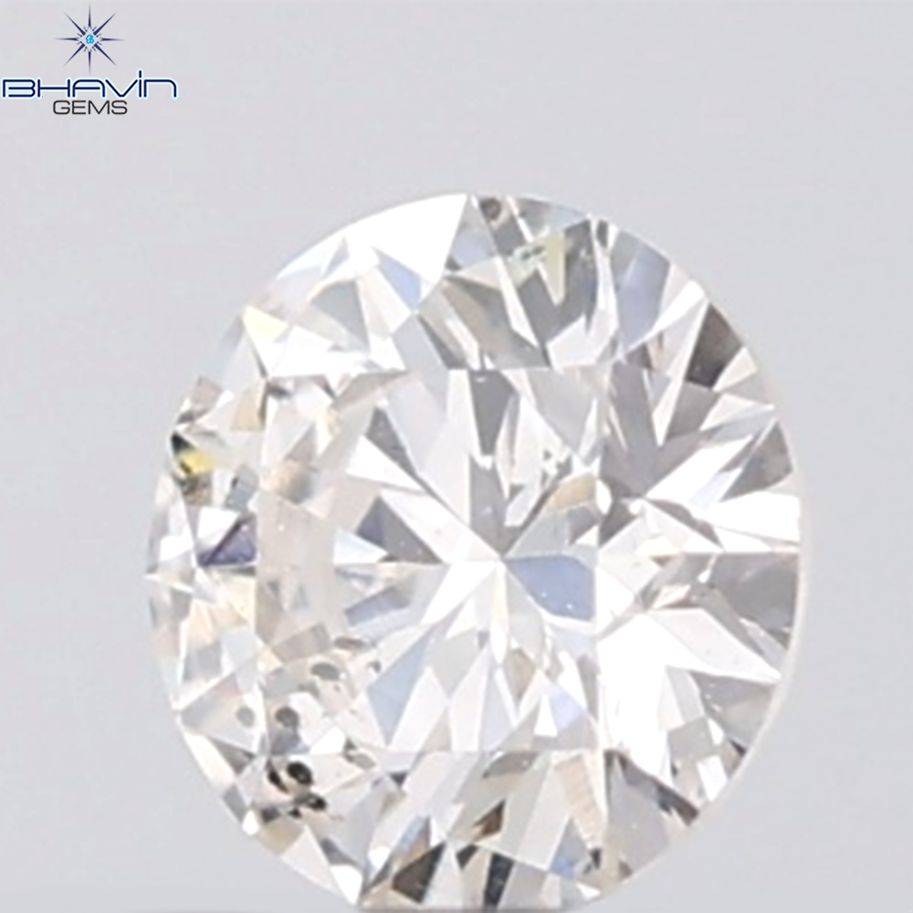 0.18 CT ラウンド ローズ カット シェイプ 天然ダイヤモンド ピンク色 I2 クラリティ (3.86 MM)