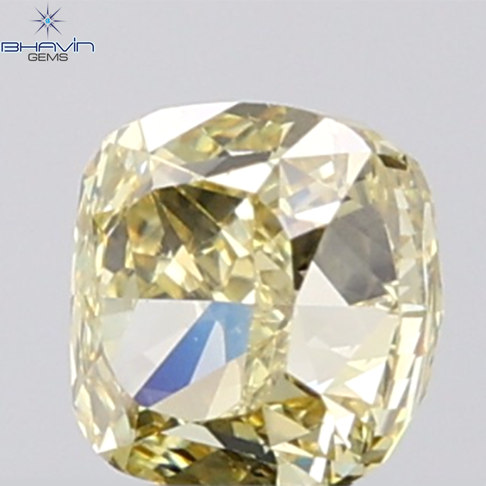 GIA認定 1.27 CT クッションダイヤモンド イエローカラー 天然ダイヤモンド VS1 クラリティ (5.97 MM)