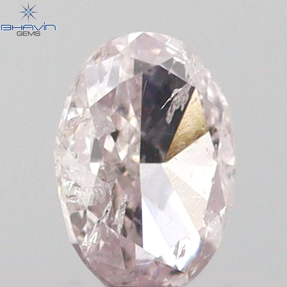 0.12 CT Oval Shape Natural Diamond Pink Color I1 Clarity (3.65 MM)