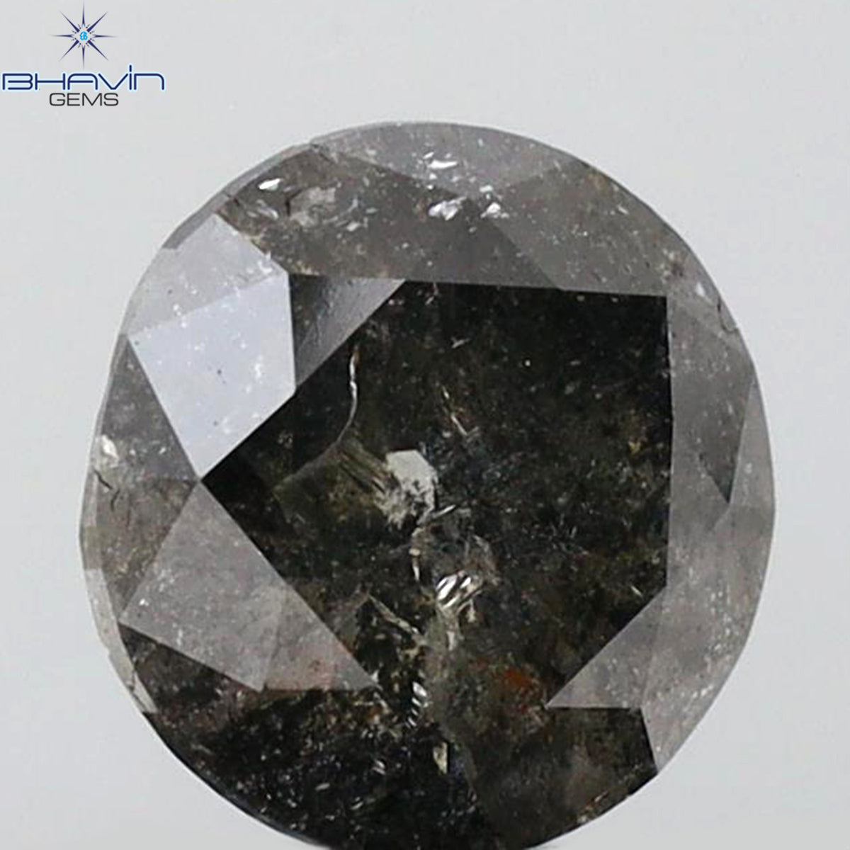 0.92 CT Natural Round Salt And Papper Diamond I3 Clarity (6.27 MM)