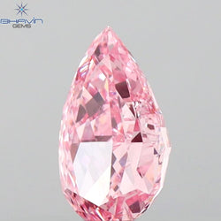 GIA Certified 1.08 CT Pear Diamond Enhanced Pink Color (8.72 MM)