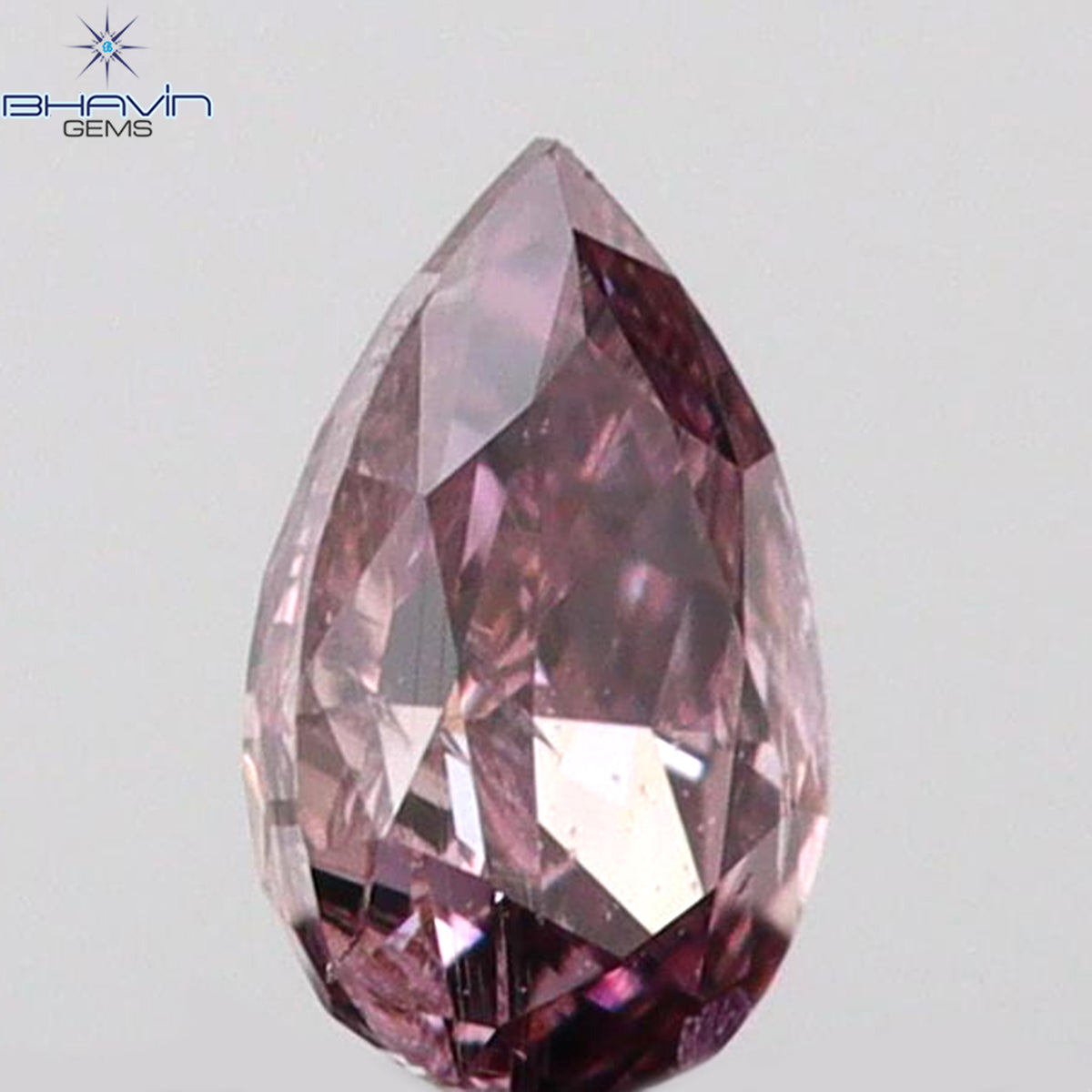 0.08 CT Pear Shape Natural Diamond Pink Color SI1 Clarity (3.50 MM)